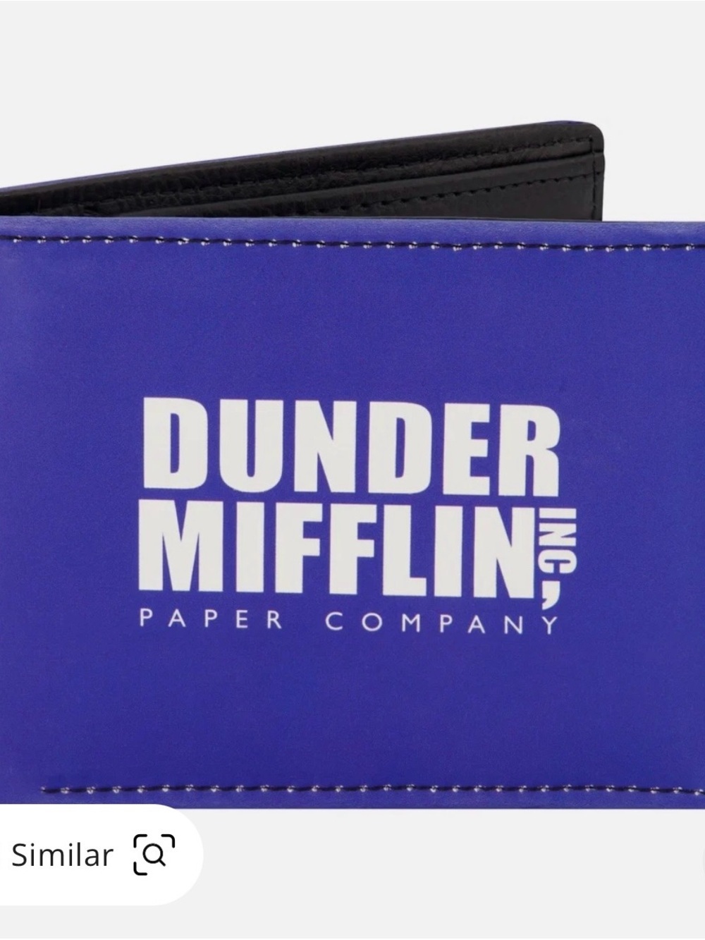Concept One The Office Dunder Mifflin Bifold Wallet Tin Blue New - Picture 3 of 10